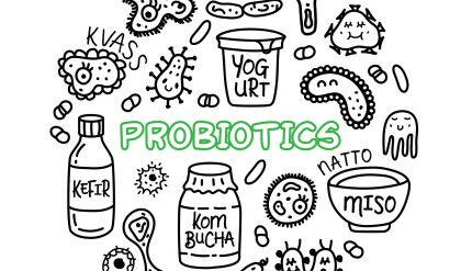 Probiotics,Bacteria,,Food,And,Medicine,Set.,Gut,Bacterial,Flora.,Fermentation