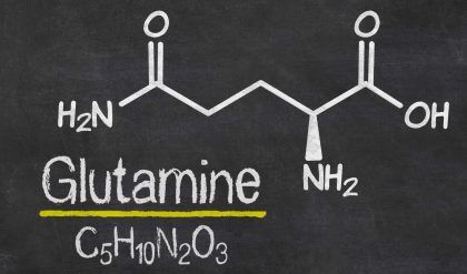 Blackboard,With,The,Chemical,Formula,Of,Glutamine