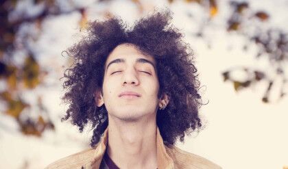 Young,Man,Breathing,Outdoor